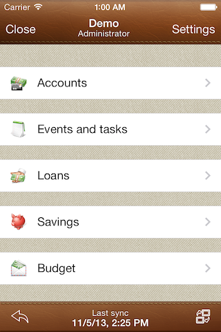 Alzex Personal Finance for iPhone
